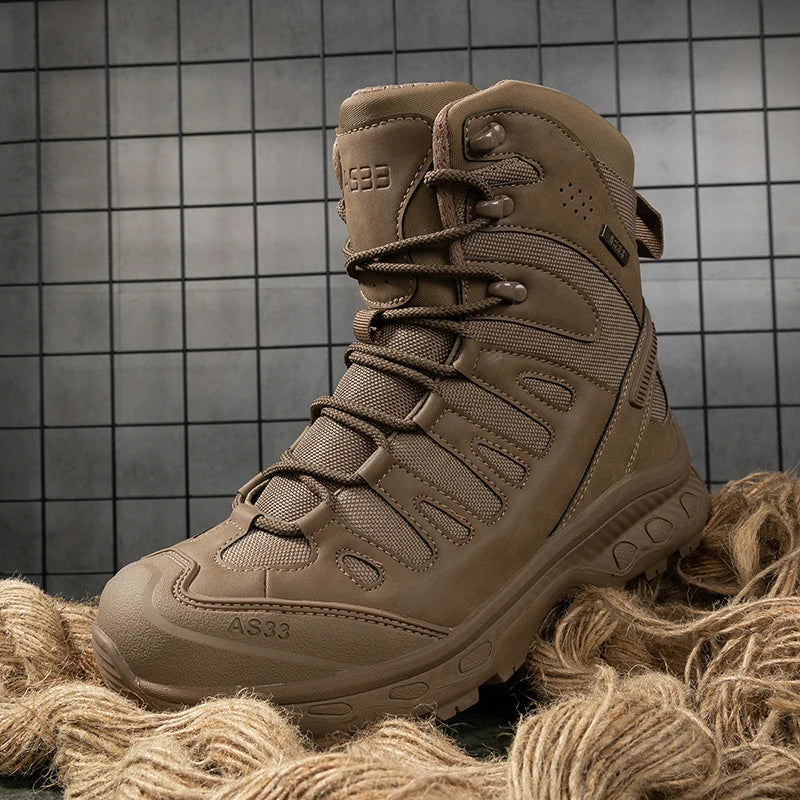 Outdoor Leather Mens Slip on Boots Platform Shoes Luxury Brand Men Winter Plush Snow Boots Fashion All-match Men Motocross Boots