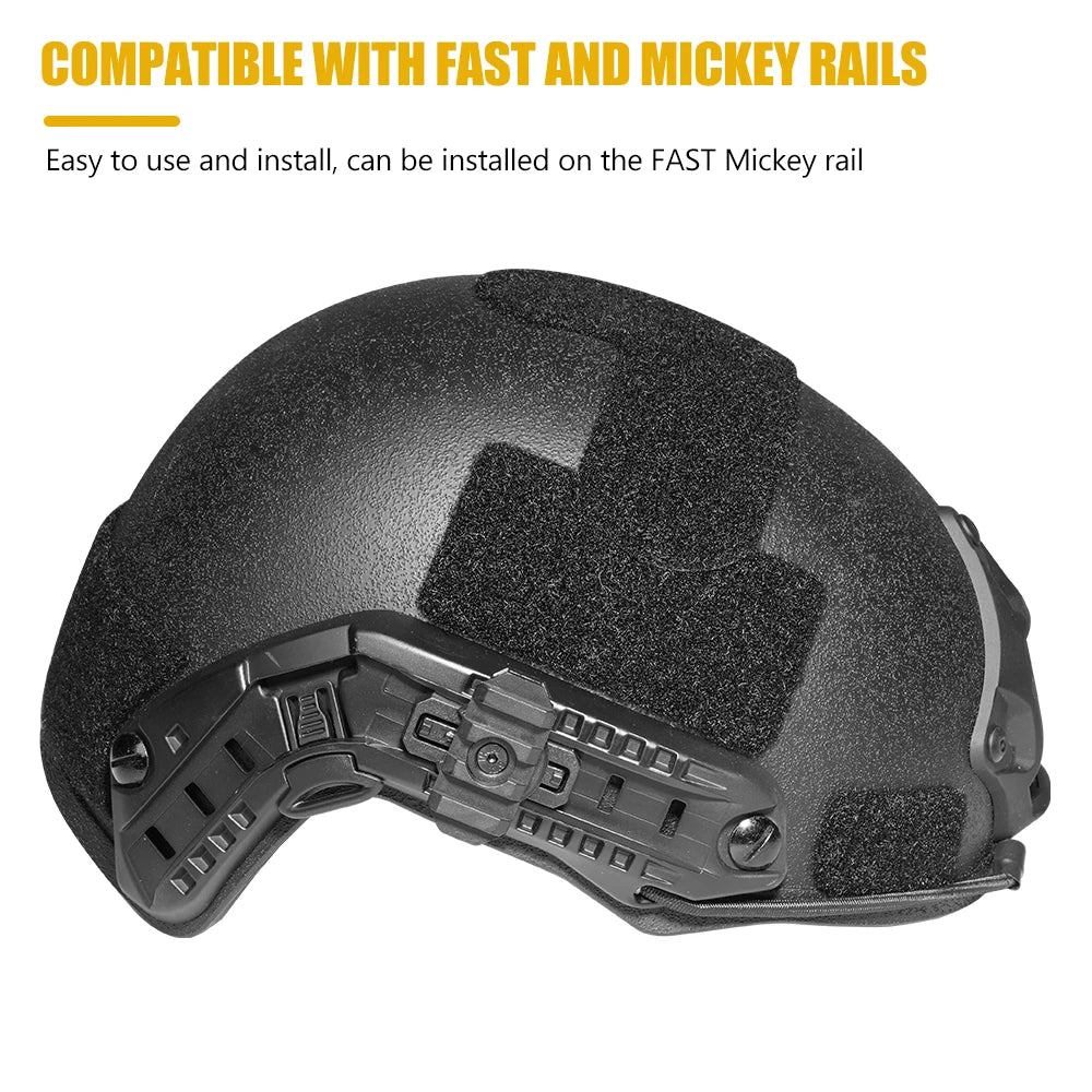 BOOIU 360 Degree Rotating Flashlight Mount Base Tactical Helmet Grenade Game Helmet Headlight Installation Accessory