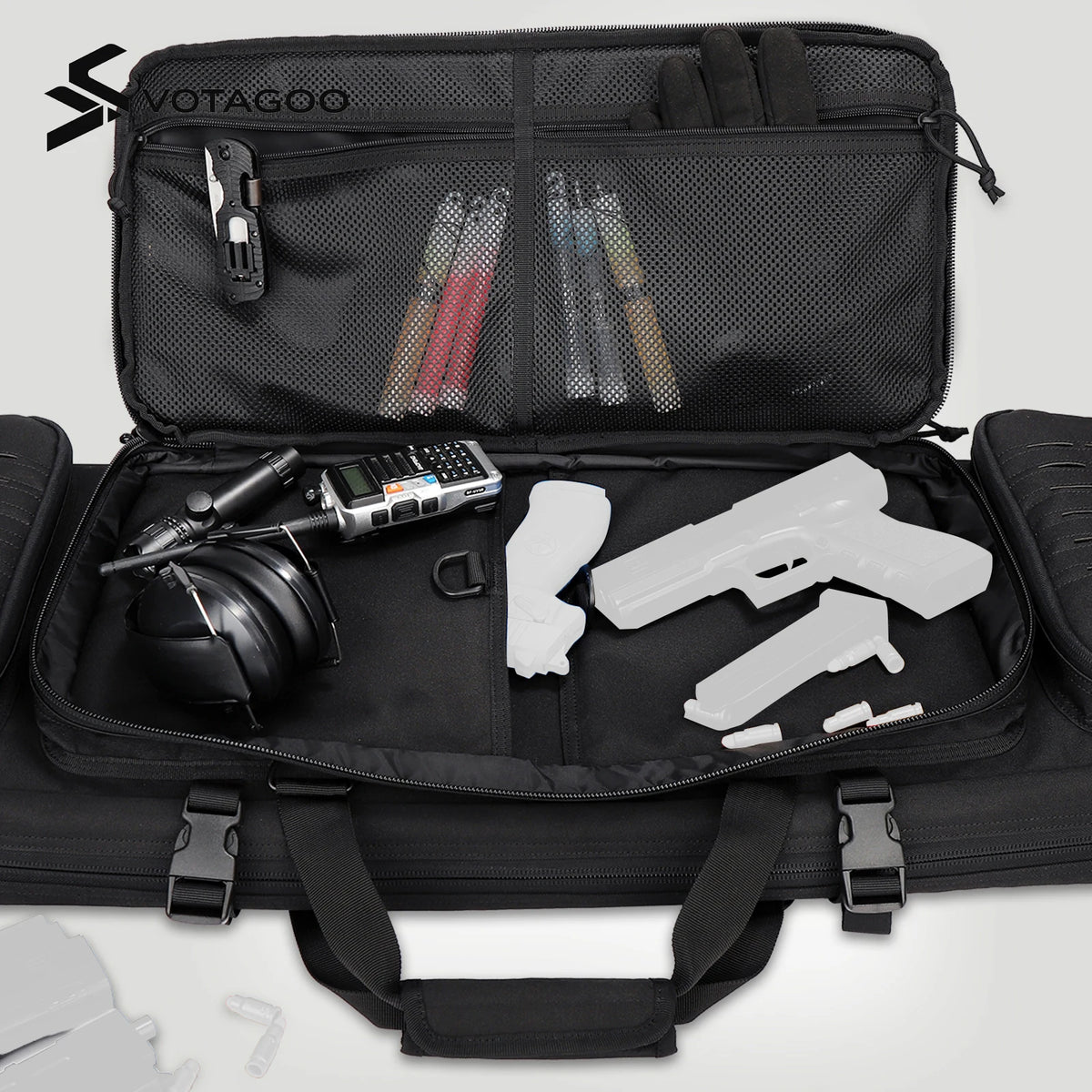 VOTAGOO 36/42in Tactical Equipment Bag Large Capacity Backpack Outdoor CS Field Long Gun Storage Fishing Gear Bag