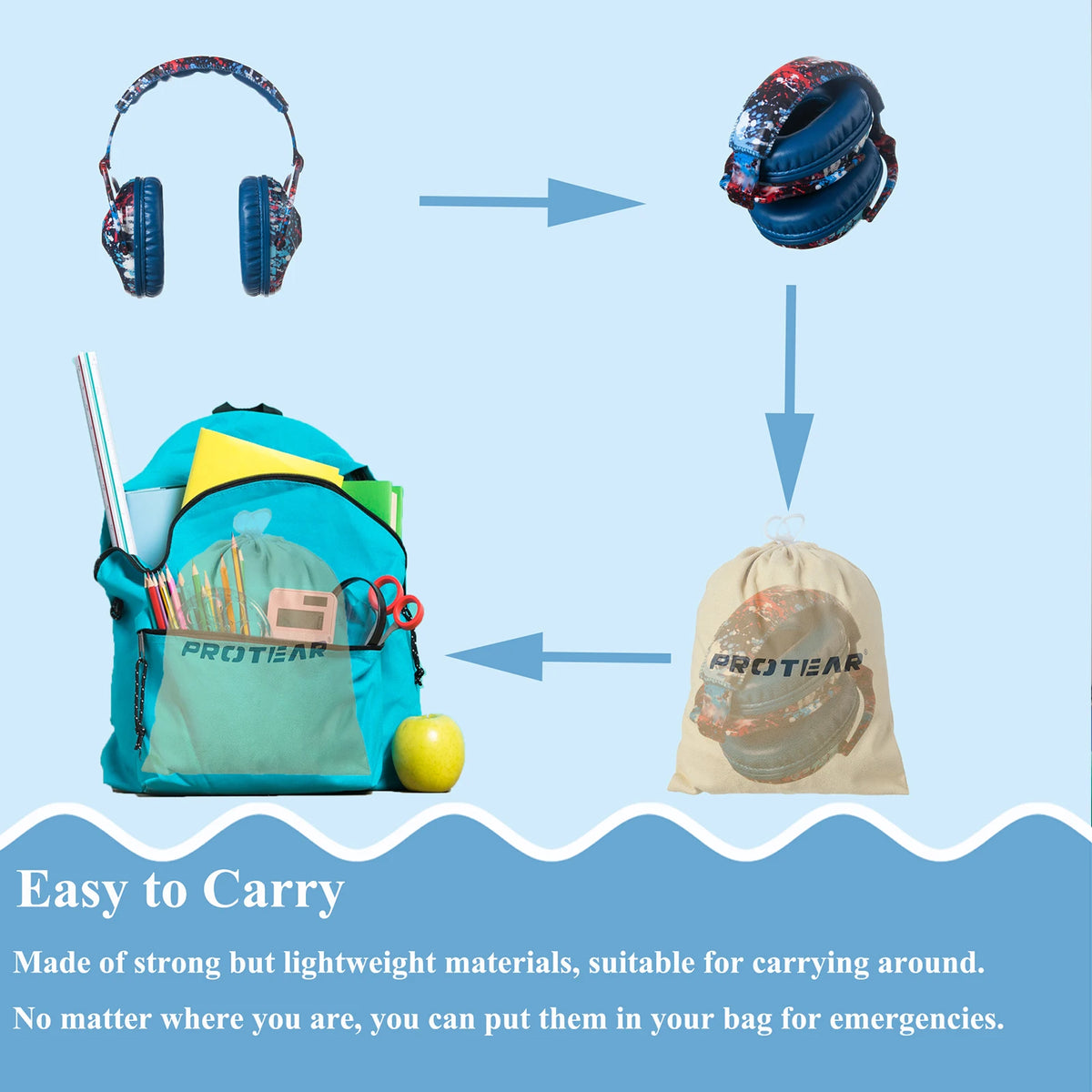 PROTEAR Kids Noise Cancelling Headphones Hearing Protection for Monster Truck Fireworks Earmuffs for Sensory Autism Children