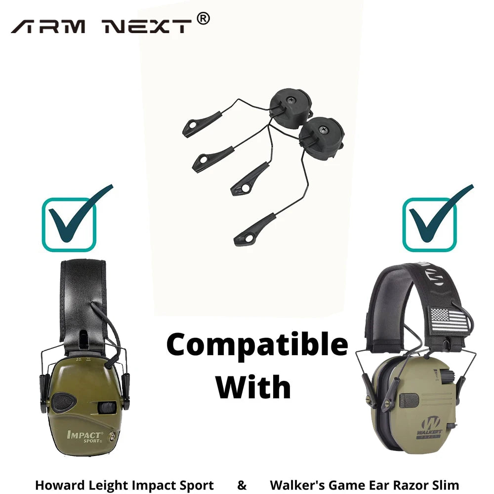 Newest  ARC OPS-CORE Helmet Rail Adapter Tactical Headset Stand for Walker's/Howard Leight Hunt Shooting Headset