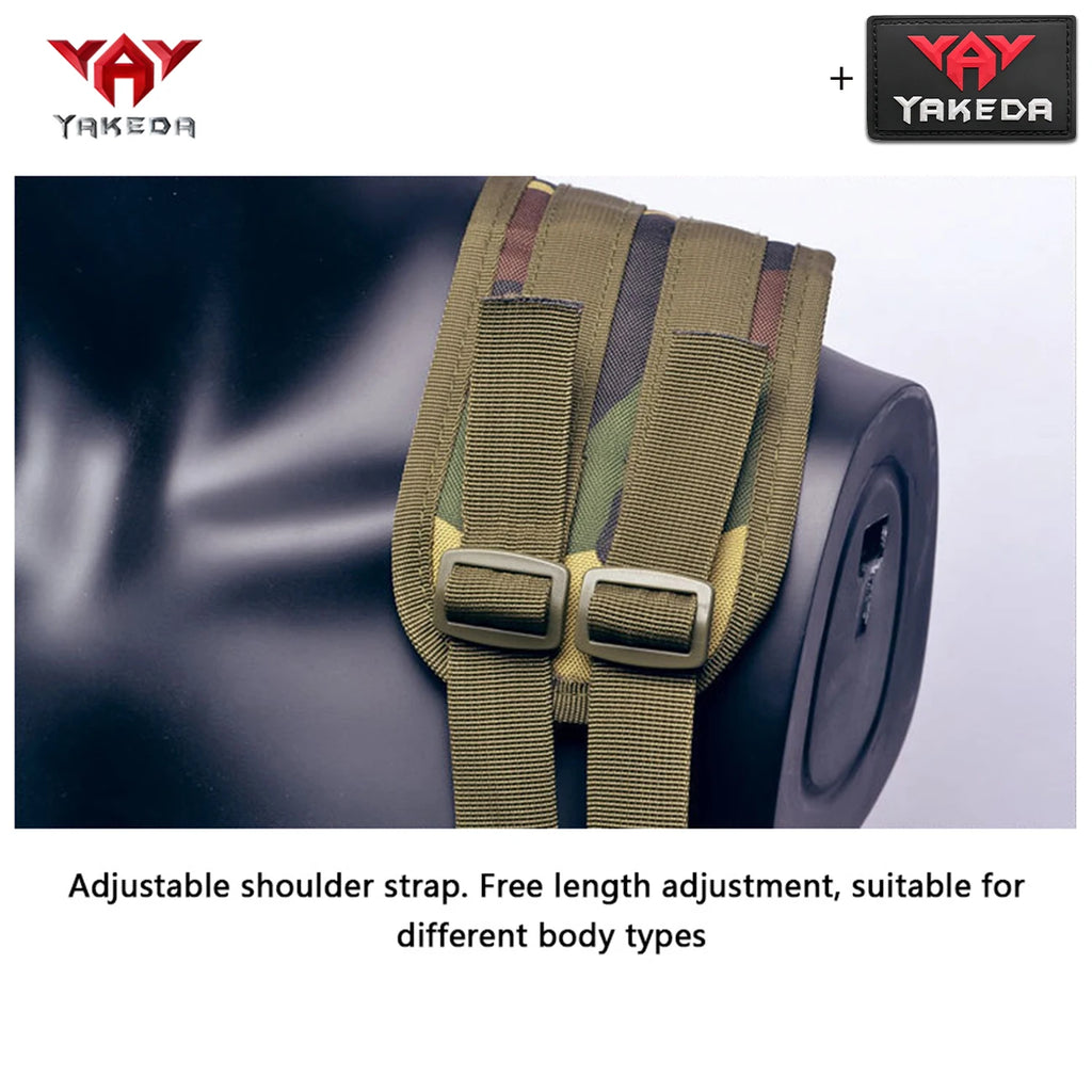 YAKEDA lightweight hollow hunting vest, multi compartment storage, adjustable shoulder straps, shoulder strap structure
