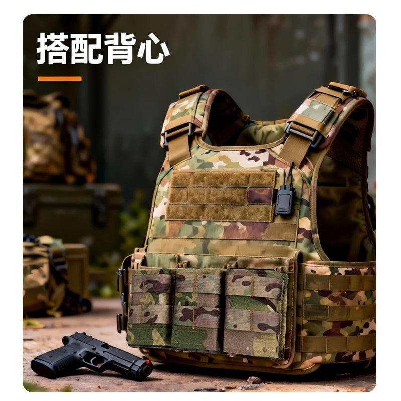 Triple medium 5.56 magazine bag, tactical vest magazine bag, M4 KYWI MAG magazine bag, tactical hunting airsoft equipment