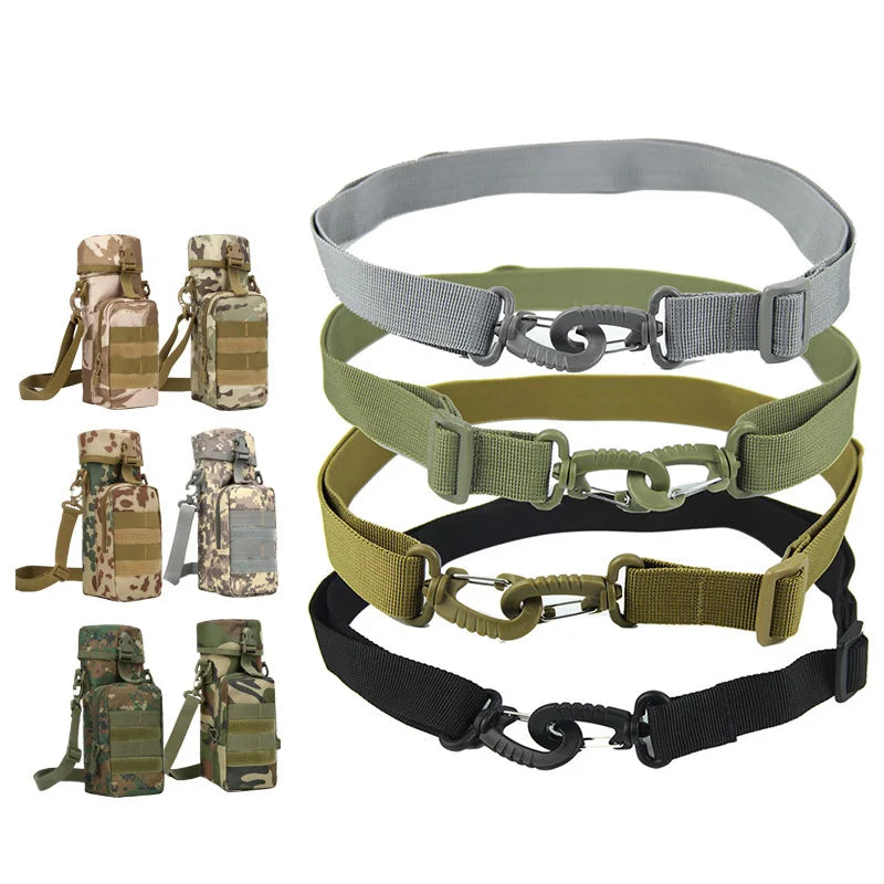 Tactical Multi-function Shoulder Strap Water Bottle Pouch Strap Replacement Adjustable Strap for Waist Pack Belt Hunting Outdoor