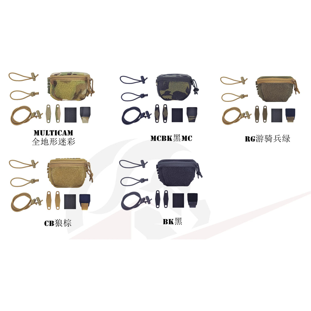 【Tactical Raiders】HB-006 SC Style Brain Pouch Tactical Helmet Battery Case Pouch Helmet Paste Attached Bag Gear
