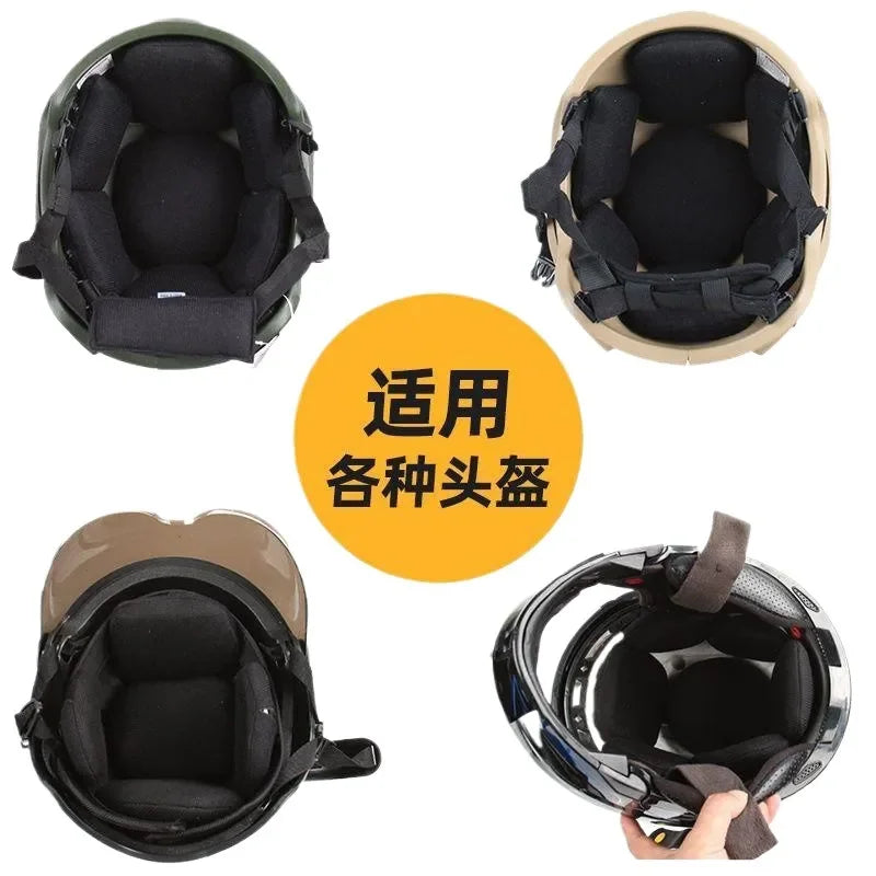 Tactical Helmet with Removable Sponge Padding and Velcro Liner Compatible with MICH FST Tactical Helmet Motorcycle EV