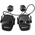 Electronic Hearing Protection Earmuff for Helmet Side Rail, Ambient Sound Amplification to 82dB , 360° Swivel Mount