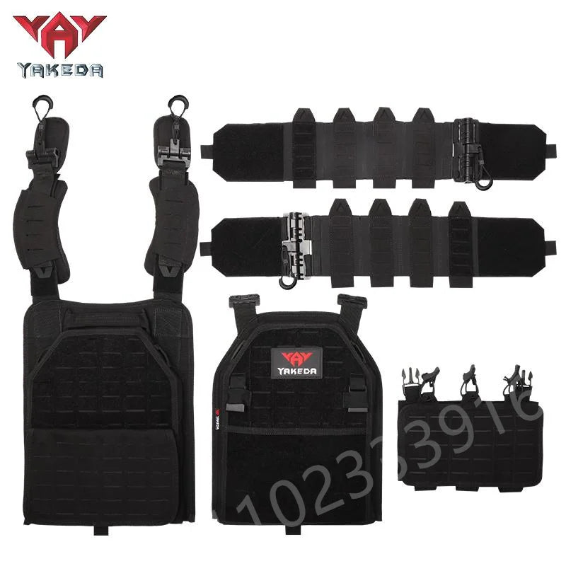 YAKEDA Tactical Vest Outdoor Hunting Plate Carrier Protective Adjustable Vest Airsoft Carrier Combat Equipment  6094 vest