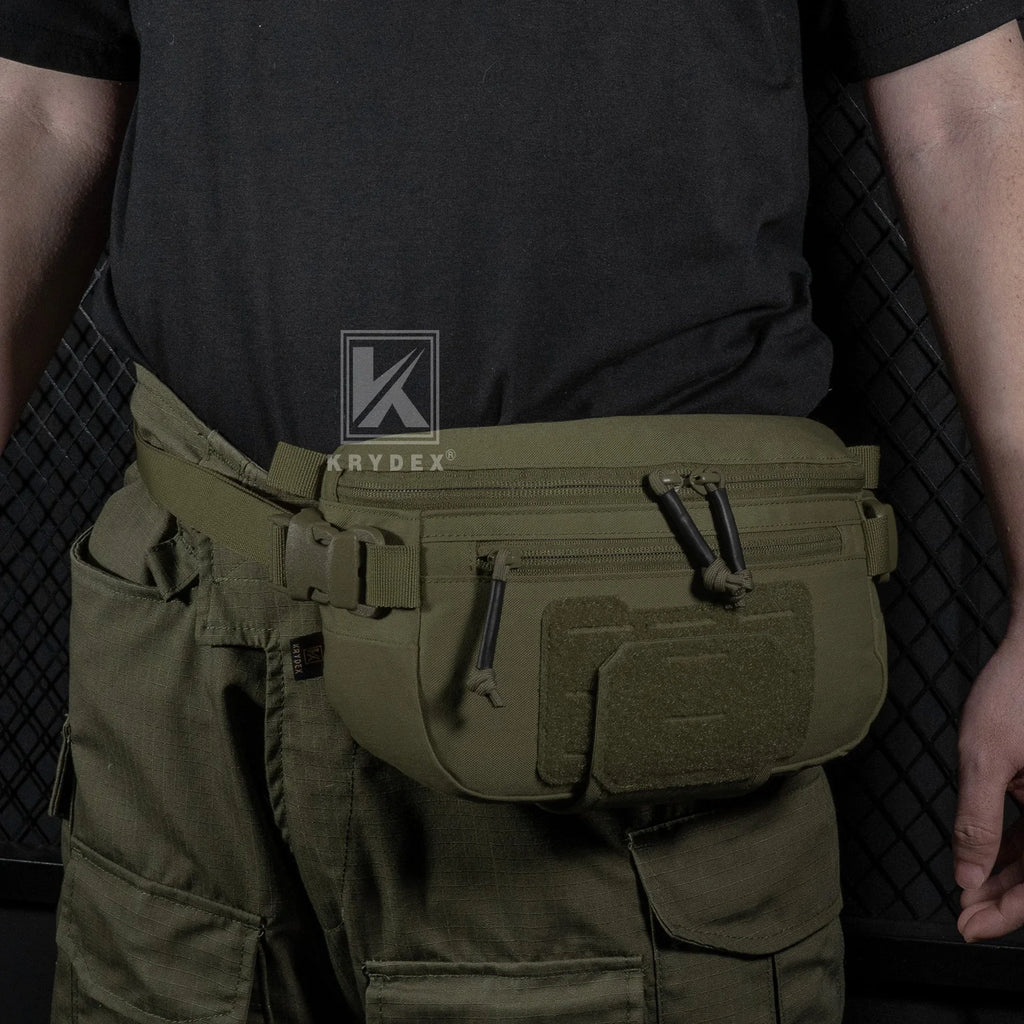 KRYDEX Tactical 3-in-1 Convertible Pouch Hanger Drop Pouch Multi-Function Sling Tool Bag Waist Fanny Pouch Abdominal Pack