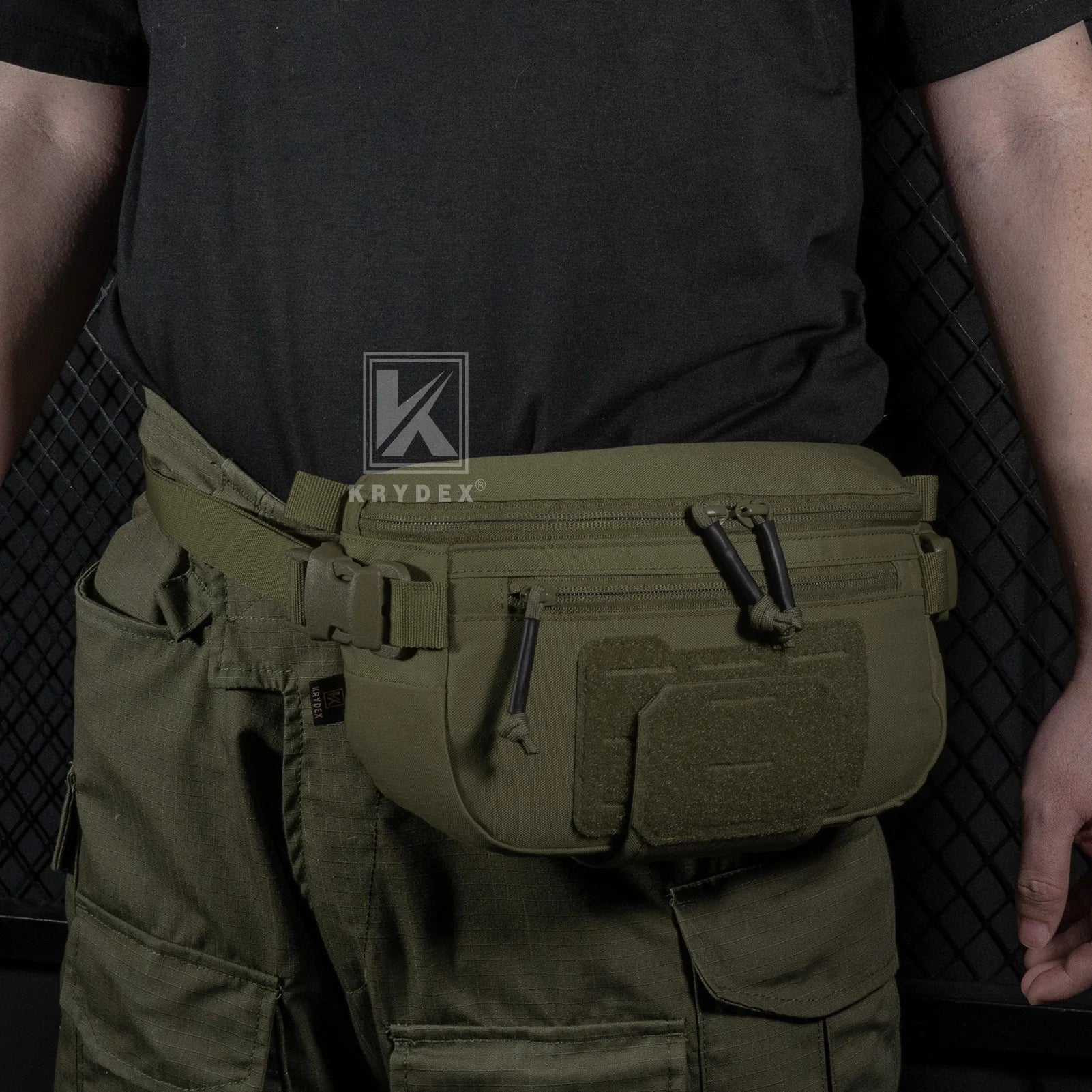 KRYDEX Tactical 3-in-1 Convertible Pouch Hanger Drop Pouch Multi-Function Sling Tool Bag Waist Fanny Pouch Abdominal Pack