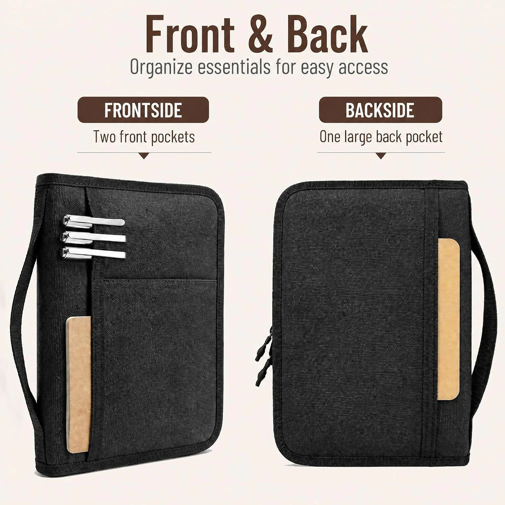 Tactical Notebook Cover A5 Notebook Case Multi-Pocket EDC Organizer Journal Pouch Zippered Sketchbook Hunting Field Notes Cover