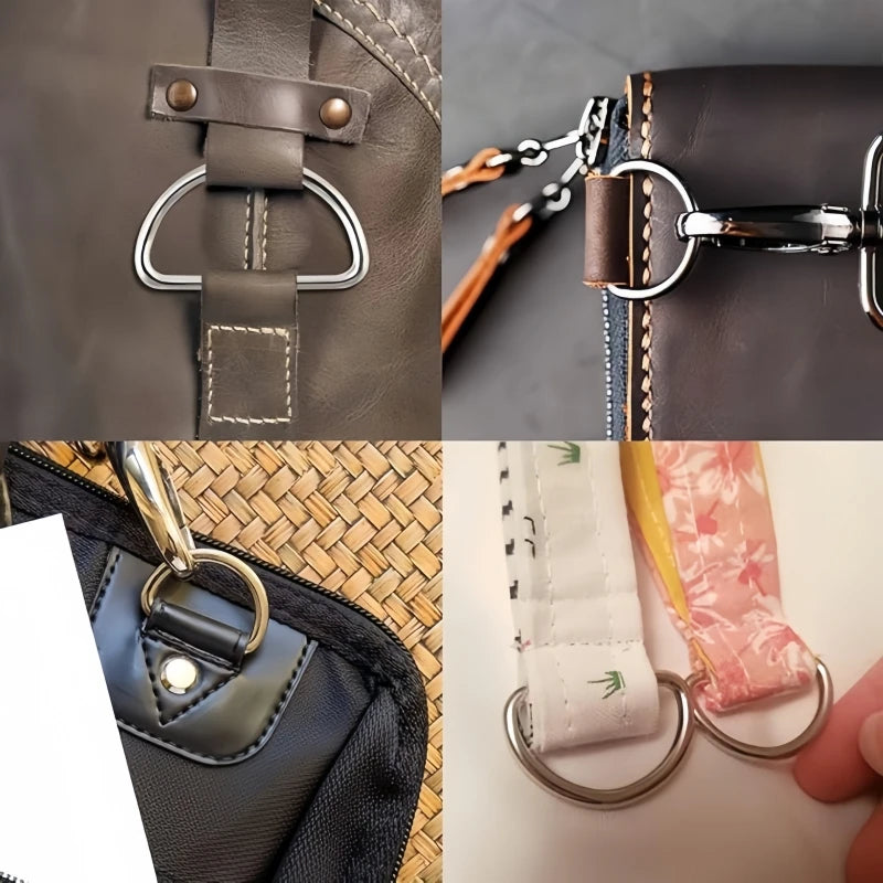 10Pcs/lot 15-50mm D Ring Buckle Connection Alloy Metal Buckles Half Loop For Handbag Strap DIY Crafts Shoes Bag Belt Accessories