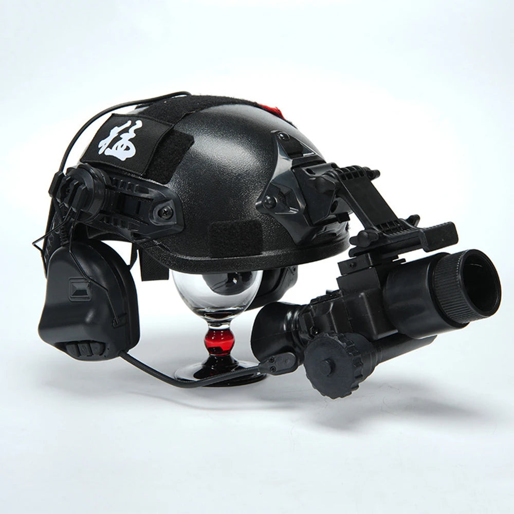 Children's Tactical Helmet Set Delta Force Airsoft Combat Helmet Kit with Mask Goggles Dummy Night Vision Goggle for CS Cosplay