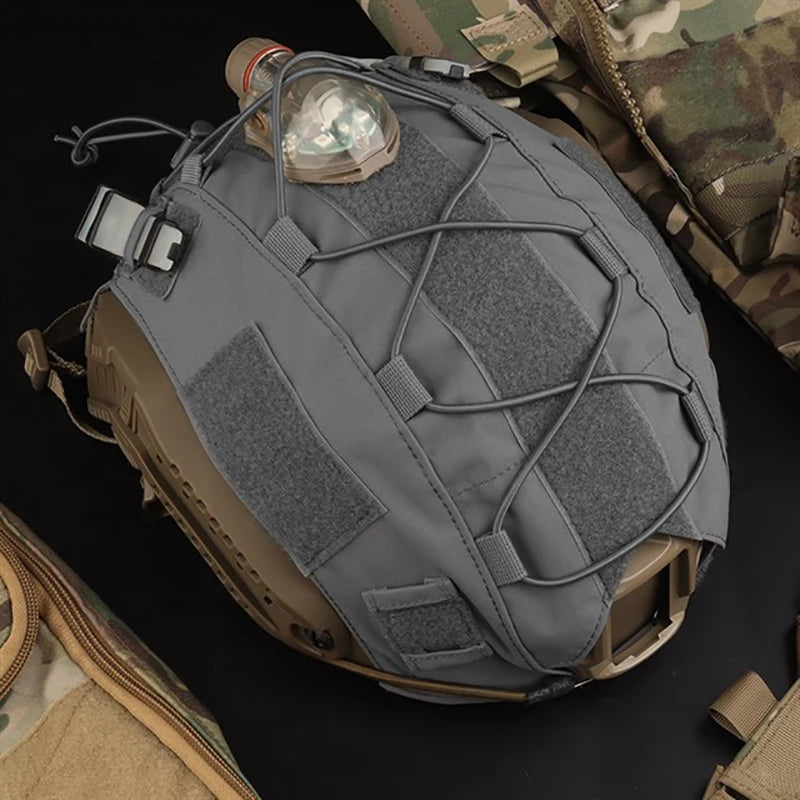 Camouflage Tactical Helmet Cover Military Paintball Hunting Shooting Gear Helmet Cloth for FAST Helmet Size M / L