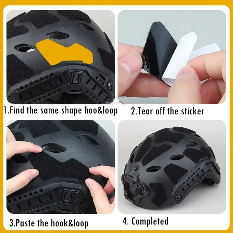 X11 Nylon Helmet Velcro Camouflage Felt Adhesive Patch Hide Simulation Sticker Tactical Helmet Patch Outdoor Hunting Accessories