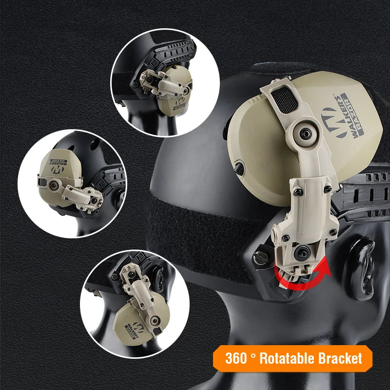 Tactics Hanging Fast Helmet Headphone Stand 360°Rotation Impact Sport Earphone Bracket Adapter ARCWalker's Razor Headset Mount