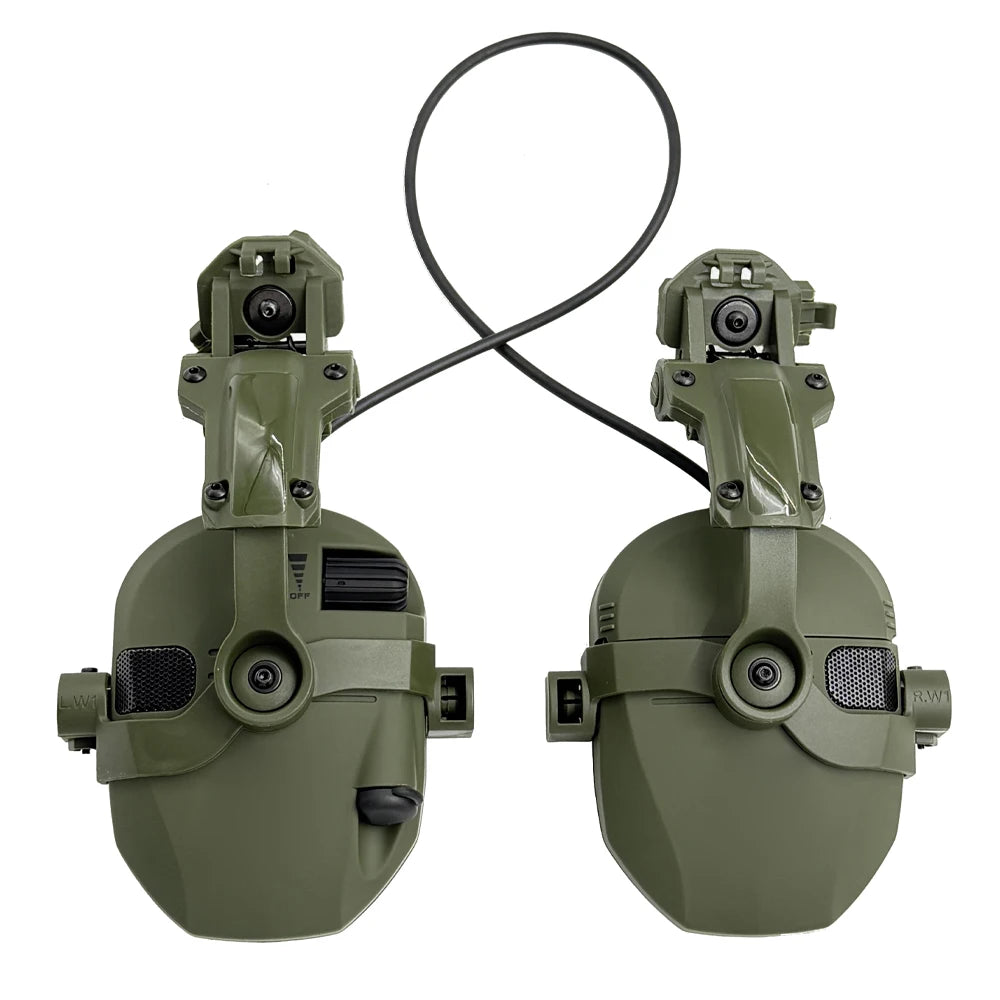 Tactical Helmet Headset Active Noise Canceling Ear Protection Shooting Hunting Hearing Defender Helmet Mounted Headphones