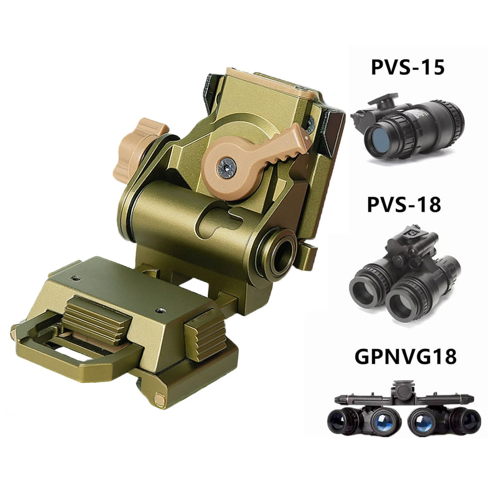 BOOIU New L4G24 NVG Tactical Helmet Mount Metal/Nylon Holder Bracket For PVS15/18  Goggles Night Vision Stent Helmet Accessories