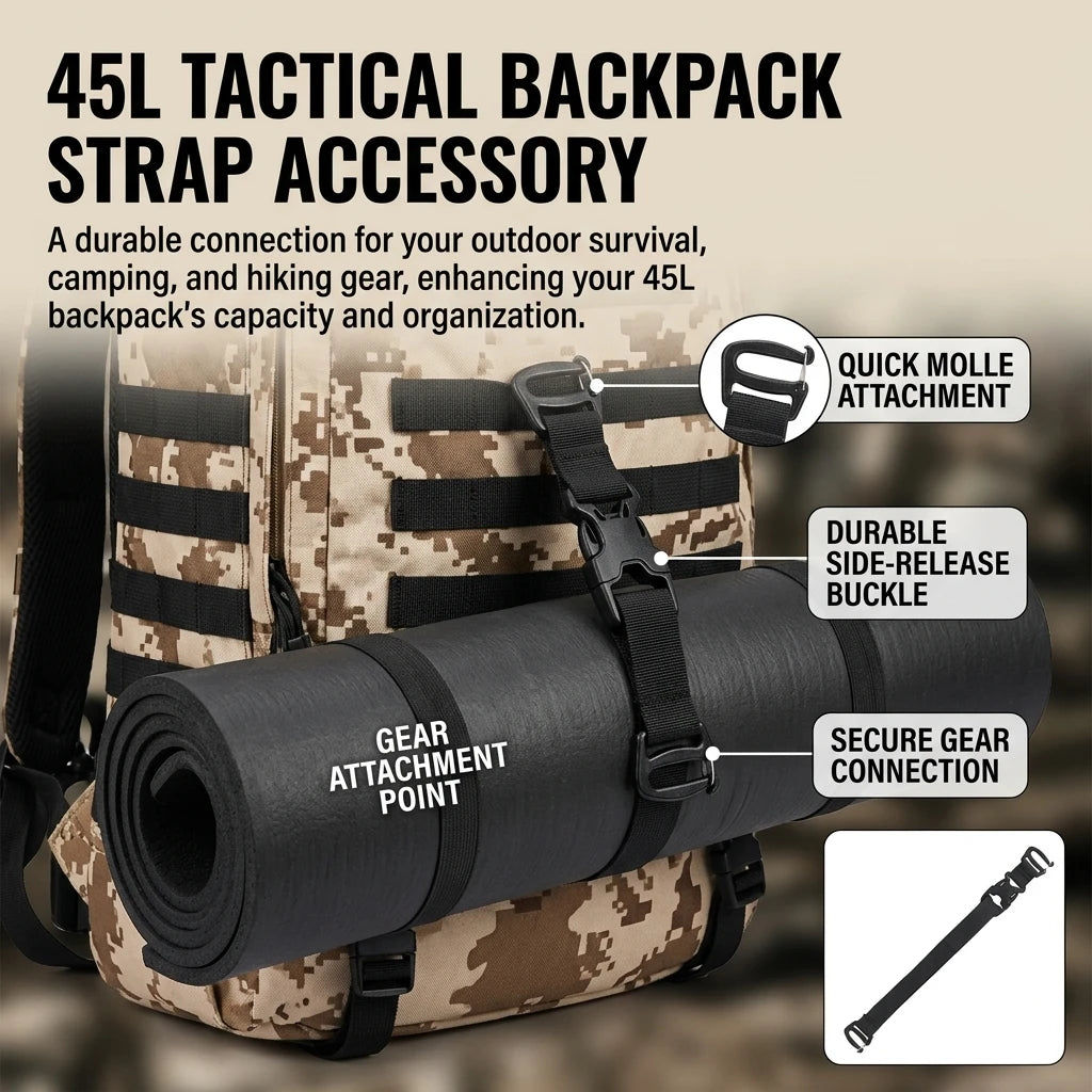 Tactical-Backpack Strap Backpack Accessories for Hiking Camping Outdoor Survival