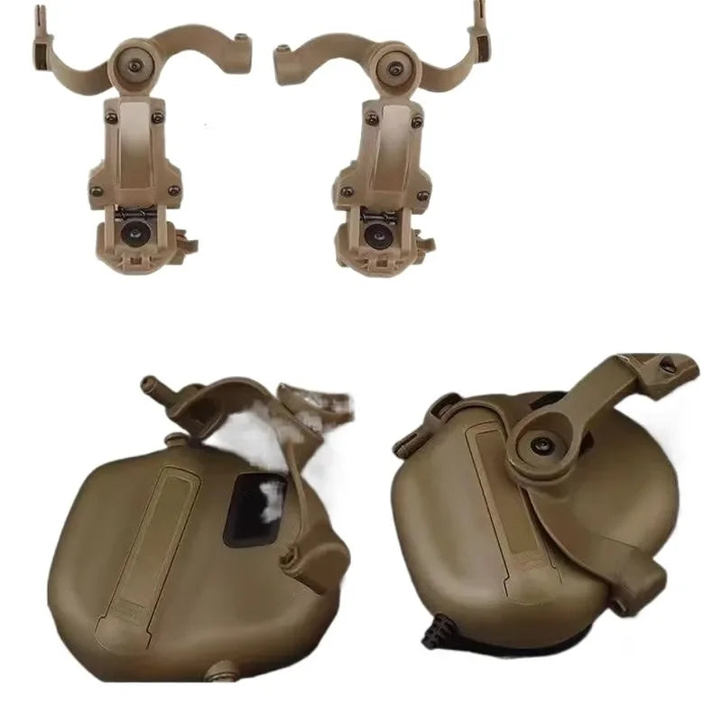 Tactical Helmet with Noise Reduction for Outdoor Sports Compatible with C2 C3 FAST Rail Wendy Accessories Multi-Angle