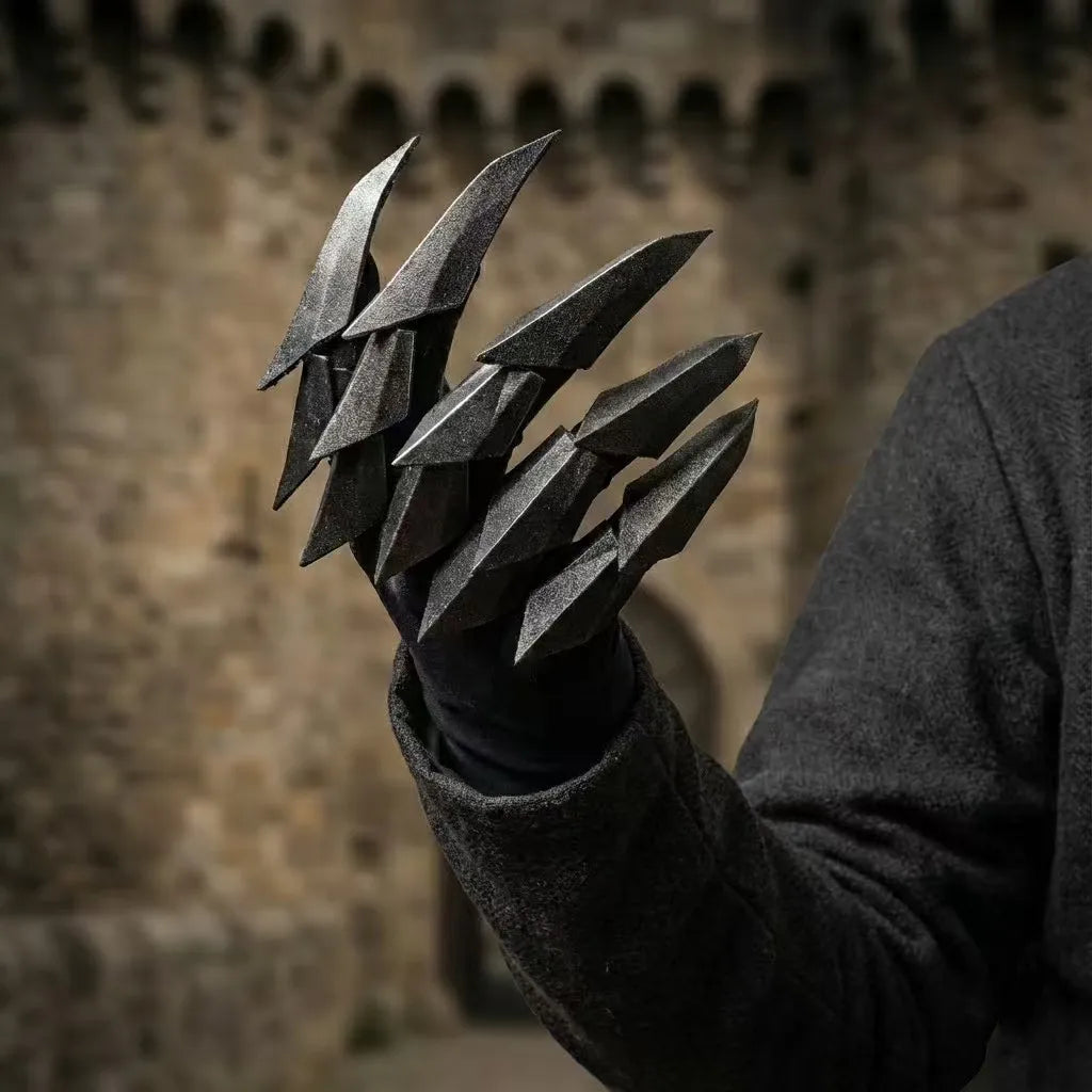 Tactical Knight Gauntlets Gloves 3D Printing Articulated Mechanical Armor Dark Knight Photography Props for Halloween Cosplay