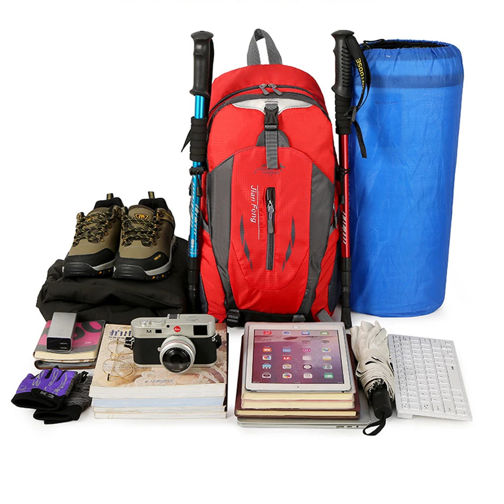1PCS Hiking Backpack 40L,Waterproof Hiking Backpack,Large Camping Bag Outdoor Sport Travel Daypack Travel Backpack for Women Men
