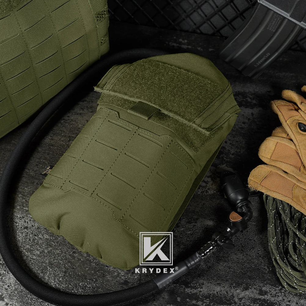 KRYDEX Tactical 1.5L Hydration Bladder Pouch Low Profile Hydra Carrier Pack 50oz Water Bladder Bags Outdoor Hiking Accessories