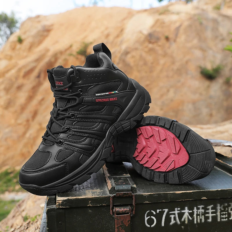 Water proof Hiking Boots Male Outdoors Camping Anti-wear Rapid Response Fishing Hunting Tactics Training Anti-slip Sports Shoes