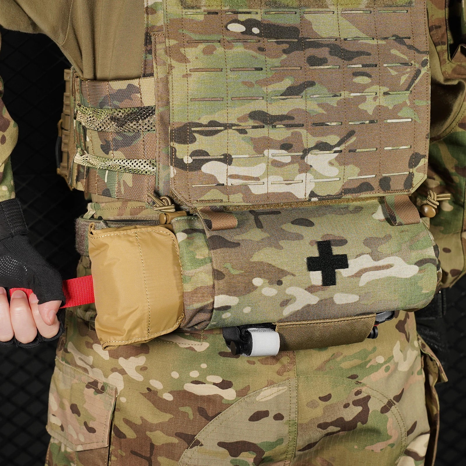 KRYDEX Tactical Roll Up Medical Pouch Detachable First Aid Kit Pack EDC Emergency Survival Bag for Outdoor Travel Hiking