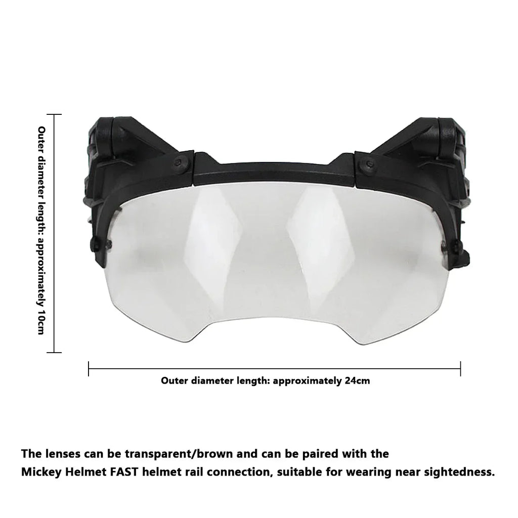 Tactical Helmet Flip Goggles Adjustable Airsoft Paintball FAST Helmet Windproof Anti Fog Hunting CS Games Protection Goggles