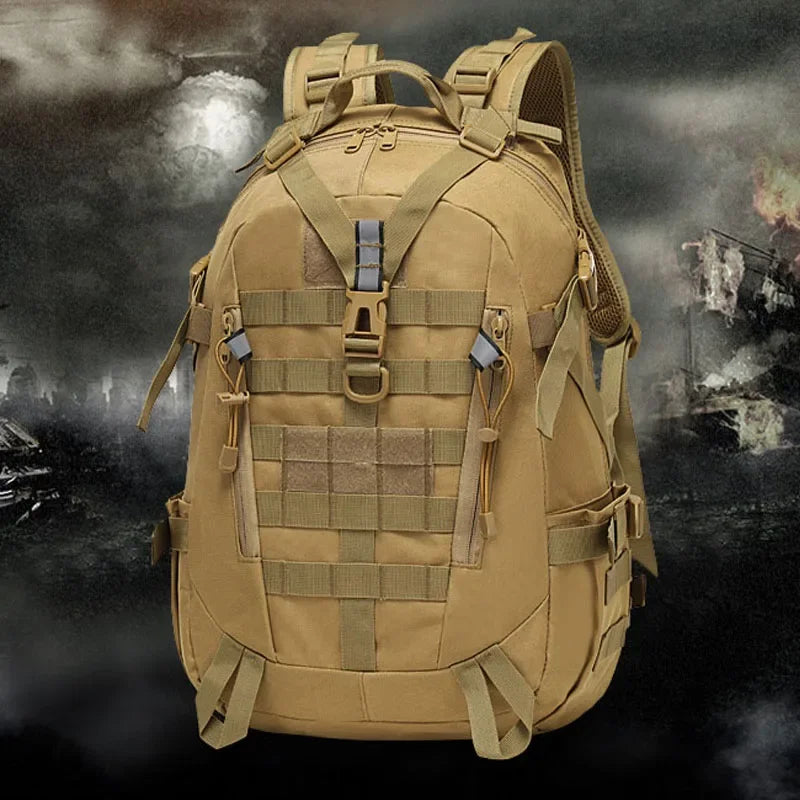 Camping Backpack Men's Bag Travel Bags Tactical Molle Climbing Rucksack Hiking Outdoor Reflective Shoulder Fishing Laptop Bag