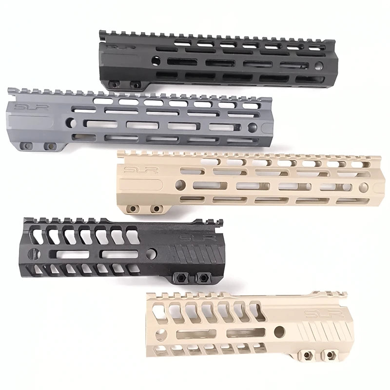 Tactical Nylon M-LOK SLR Handguard for AR15 M4 M16, 5.25/6.7/9.5/10/11.7 Inch Airguns Scope Mounts, Airsoft Shooting Accessoies