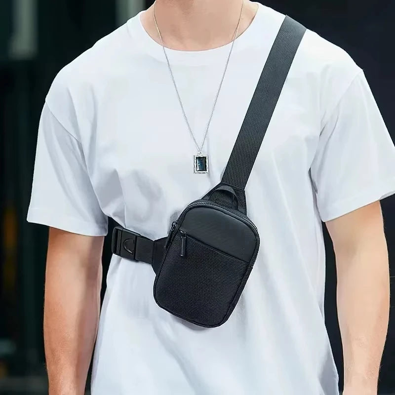 Chest Bag Fashion Sport Bag Small Canvas Shoulder Crossbody Bags for Man Mini Cloth Sling Sport Cross Phone Male Handbag