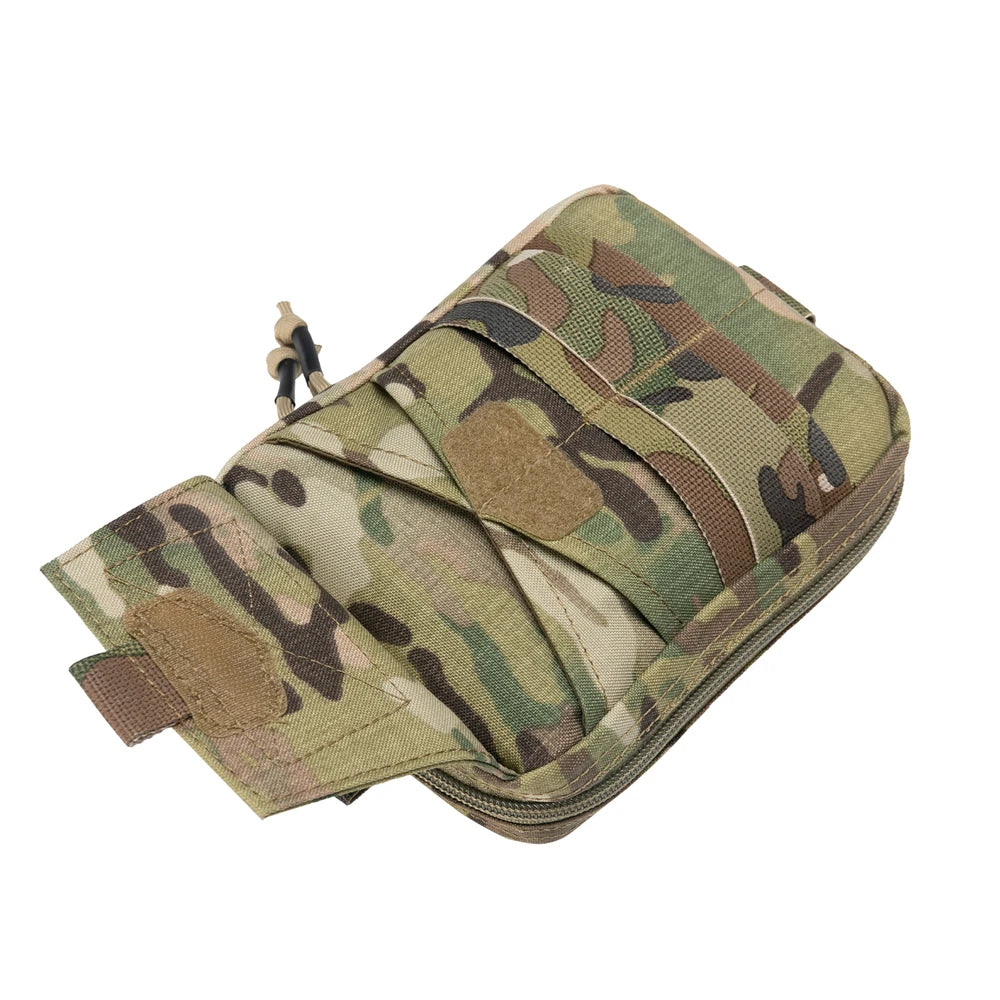 EXCELLENT ELITE SPANKER Tactical  EDC Pouch Molle Multifunctional Pouch Double Zipper Waist Pack Magic Tape Tool Bags