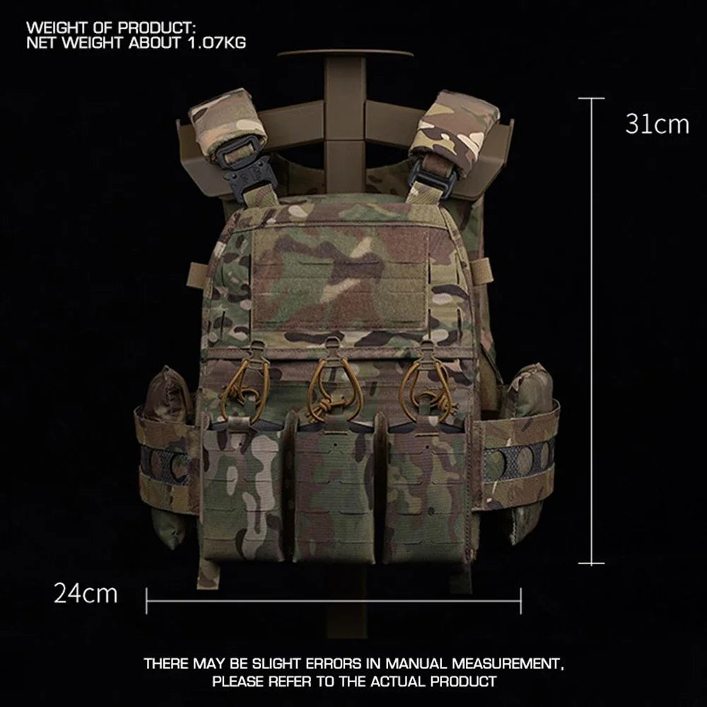 Tactical Vest Ferro FCPC V5 Plate Carrier MOLLE Hunting Vest Back Panel Supplement Pouch Airsoft Shooting Body Armor