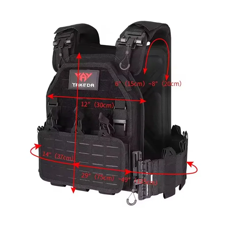 Lightweight 6094 Tactical Vest - Quick-Detach MOLLE System, 1000D Nylon Military/LE/Survival Combat Gear