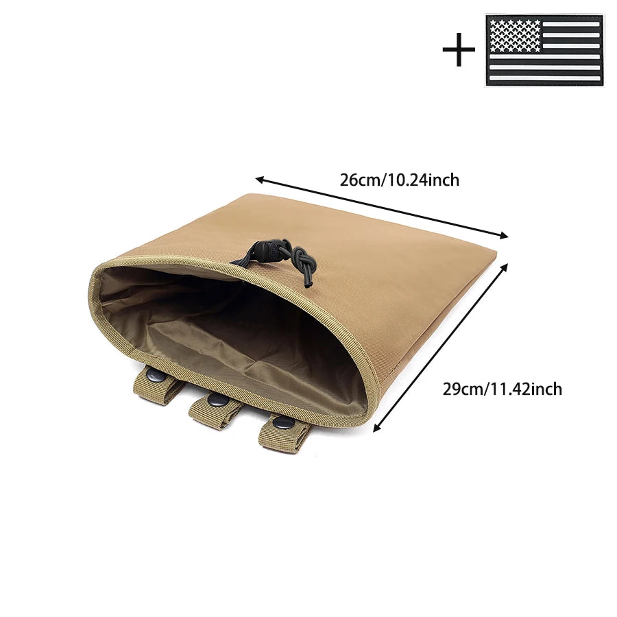 Foldable Large Capacity Storage Bag, Drawstring Closure Portable Pouch, Outdoor Tool & Debris Recovery Bag