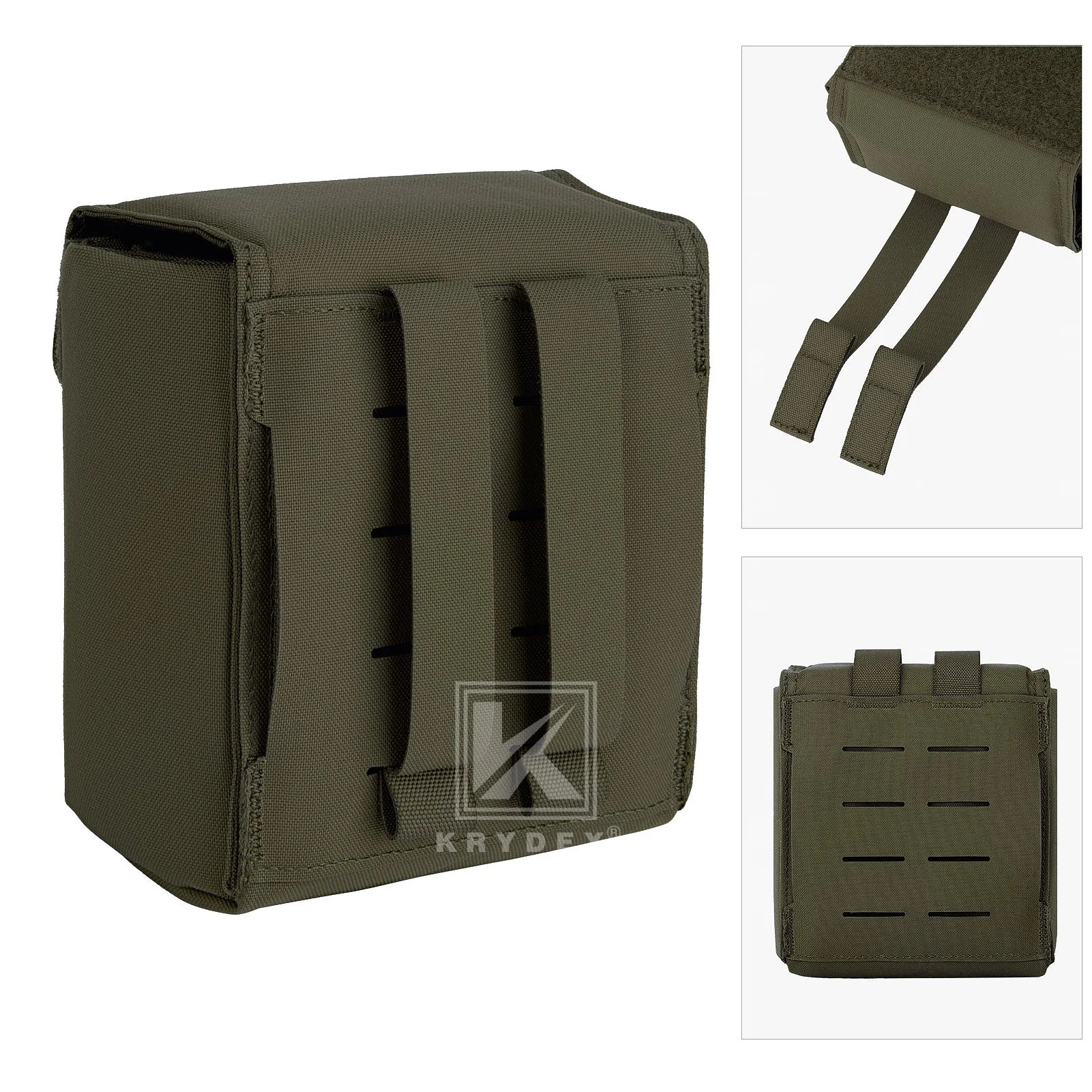 KRYDEX Tactical Night Vision Pouch MOLLE NVG Bag Tool Pack with Padded Goggle Carrying Case Airsoft Gear For NVG14 NVG15