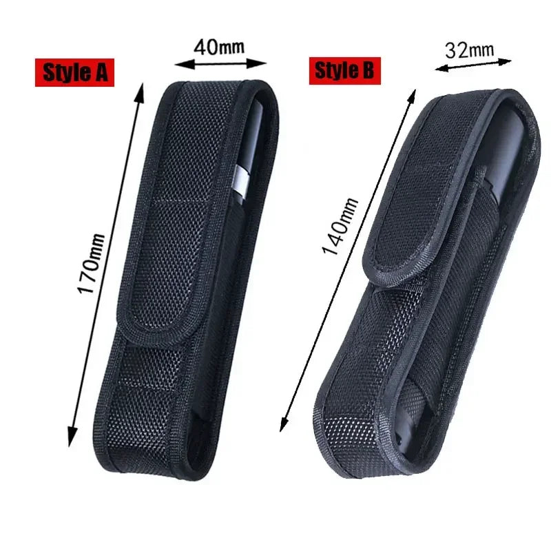 Tactical Flashlight Pouch LED Flashlight Holster Bag Torch Storage Cover Case Multitool Holder Pocket Camping Hunting Equipment