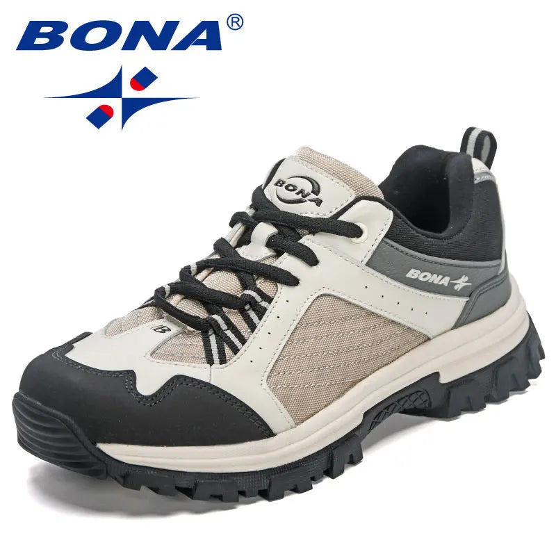 BONA New Designers Wear Resistance and Skid Resistance Hiking Shoes Trekking Sneakers Men Shoes Man Trekking Walking Joggi