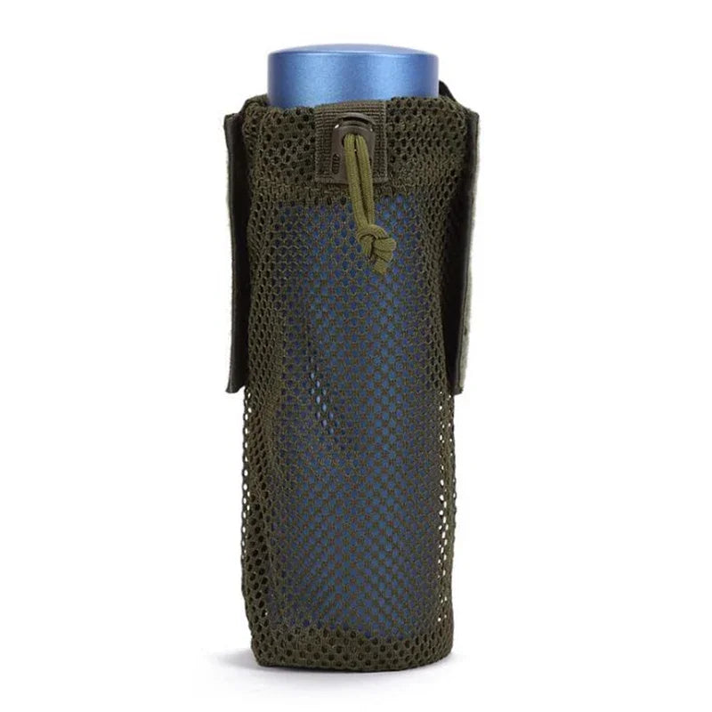 Molle Mesh Water Bottle Holder Bag,Lightweight Polyester Fabric,Water Bottle Pouch for Walking,Water Bottle Holder Bag