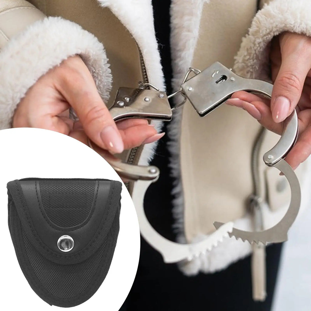 Law Enforcement Hand Cuff Bag Oxford Cloth Waist Pouch Lightweight Holder for Officers Patrol