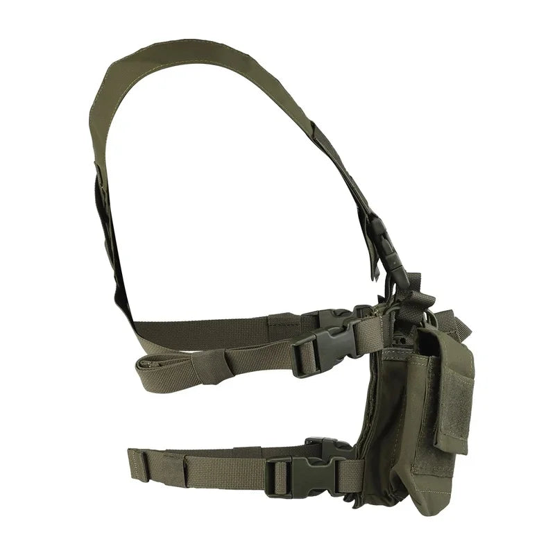 Tactical Chest Rig MOLLE Plate Carrier Vest Quadruple Storage Pouches For 9mm 5.56 Magazines Outdoor Hunting Shooting Equipment