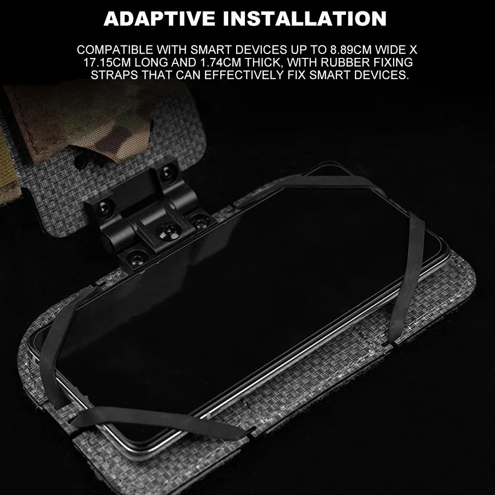 Tactical Phone Pouch Molle Airsoft  Chest Foldable Rack Phone Map Case Outdoor Camping Hunting Navigation Board