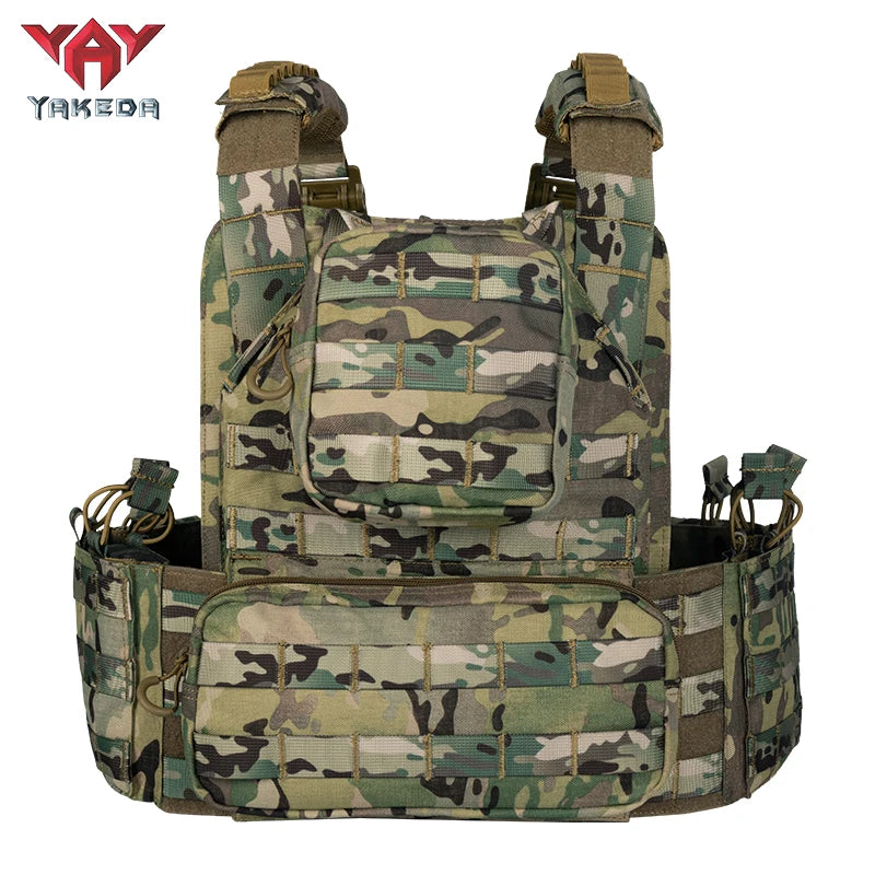 YAKEDA Tactical Vest Quick Release Airsoft Vest for Man Outdoor Adjustable Breathable Vest