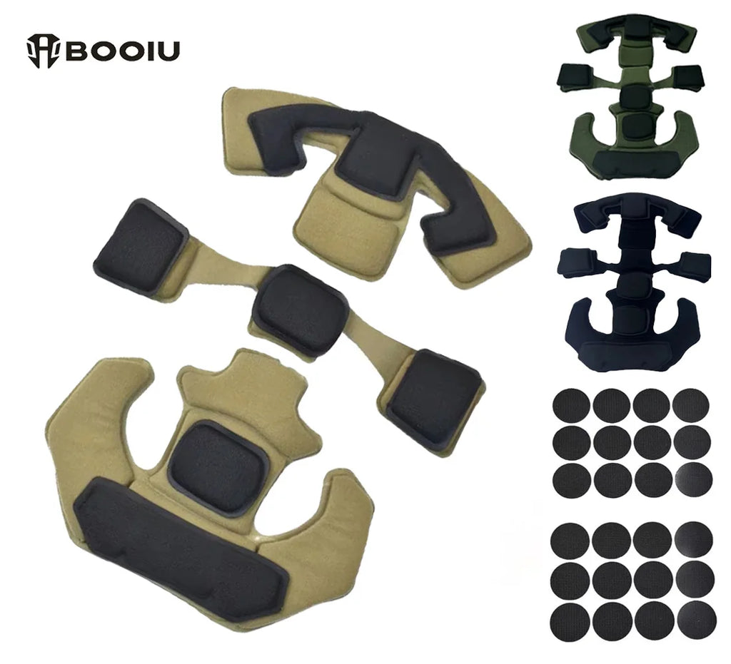BOOIU Tactical Airsoft Helmet Protective Pads Memory Foam Pad Buffer Head Pad for Wendy Fast MICH Helmet Accessories