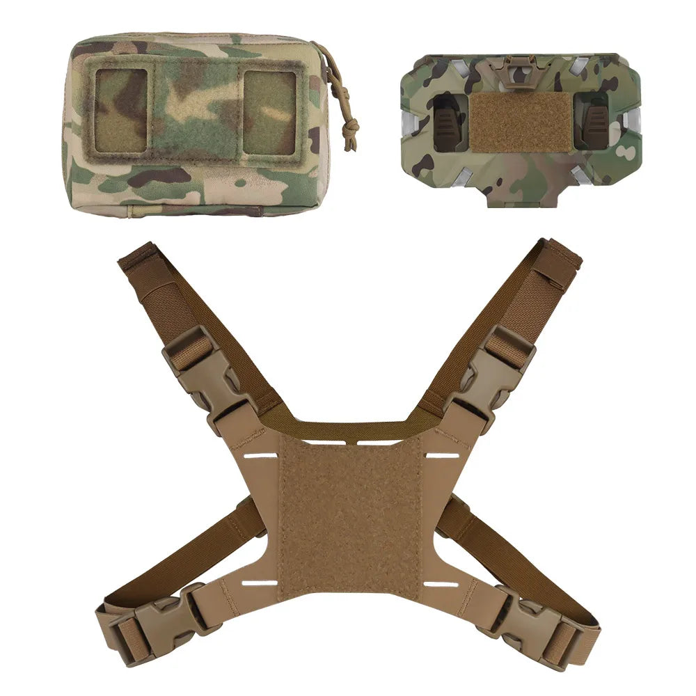 POSEIDON DEFENSE Folded Navigation Board Pouch Set for Large Phones GPS Compass Zipper Magic Fastener Fixation for Outdoor