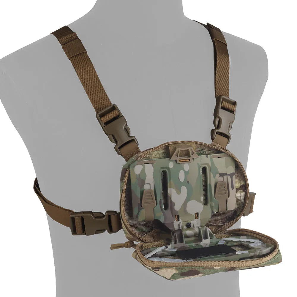 POSEIDON DEFENSE Folded Navigation Board Pouch Set for Large Phones GPS Compass Zipper Magic Fastener Fixation for Outdoor
