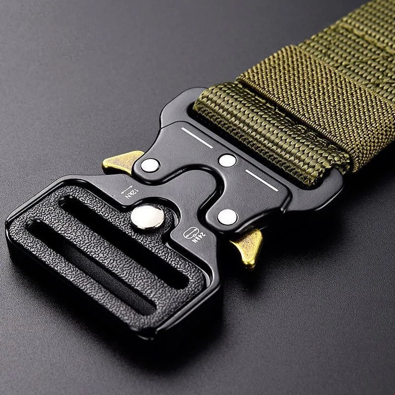 Quick Release Tactical Belt Soft Nylon Military Outdoor Sports Waist Belt Adjustable Accessory For Men Women