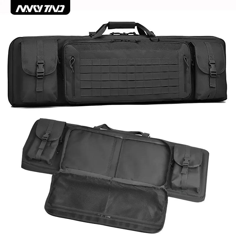 Tactical Rifl Bag Double Gun Case Carbine Backpack with Molle System Outdoor Hunting Reinforced Rucksack for Transportation